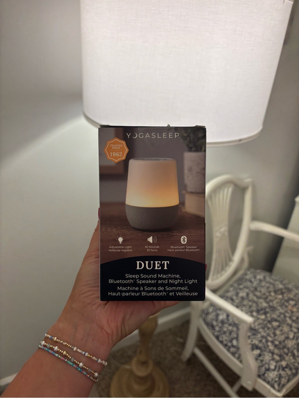 Duet Sleep Sound Machine and Night Light - Gray/White